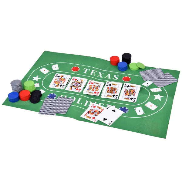2 az 1-ben póker és blackjack készlet 100 zsetonnal, 2 pakli kártyával