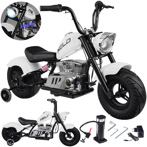 24V gyerek elektromos chopper motorkerékpár, 20 km/h, 80 kg teherbírás