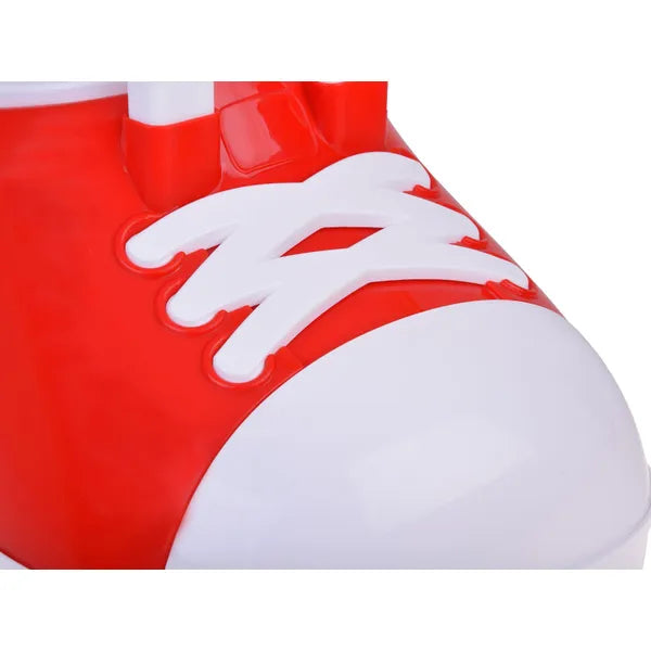 Piros sneaker formájú bébitaxi zenélő, 12 hó+, 20 kg teherbírás