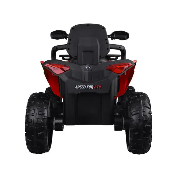 Gyermek 4x4 akkumulátoros quad, EVA kerekek, bőr ülés, piros 12V