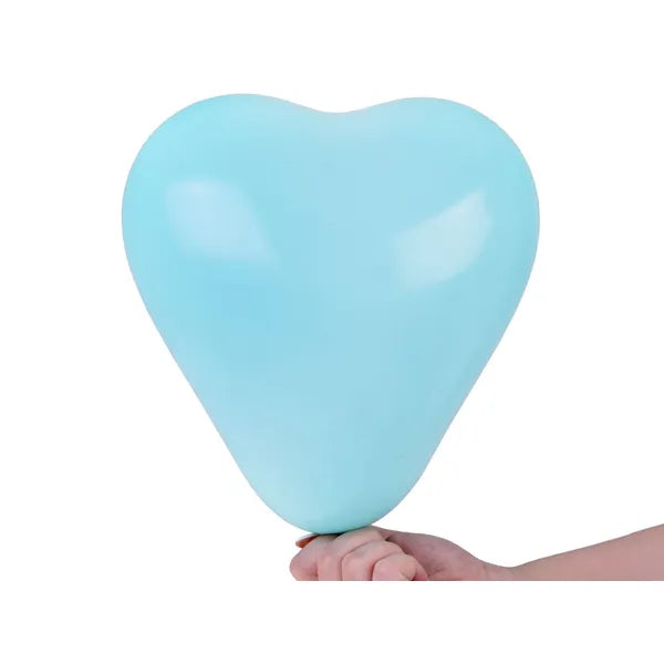 Színes, szív alakú lufi szett, 24 db, vegyes színek, dekorációhoz