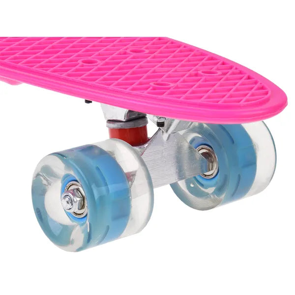 LED kerekes mini gördeszka 55 cm, műanyag, 50 kg