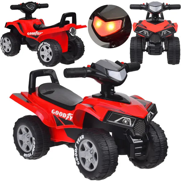 Goodyear licencelt bébitaxi quad, hang-fény effekttel, 18+ hó, 25 kg