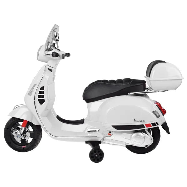 Vespa GTS Super 12V elektromos gyerekrobogó 2×30 W motorral, oldalkerekekkel