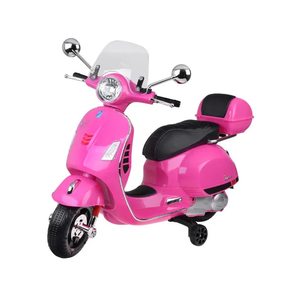 Vespa GTS Super 12V elektromos gyerek robogó oldalkerekekkel, USB, PA0333
