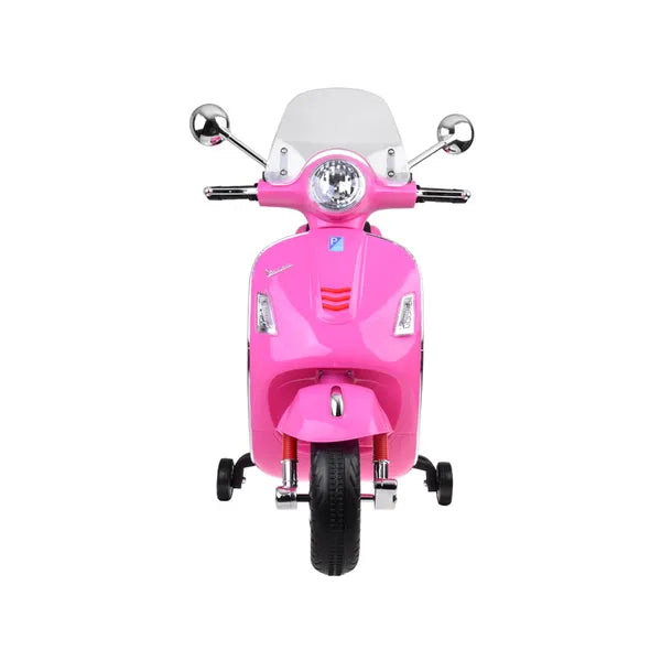 Vespa GTS Super 12V elektromos gyerek robogó oldalkerekekkel, USB, PA0333