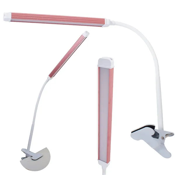 USB-s árnyékmentes 24 LED asztali lámpa csiptetővel, hideg–meleg fény
