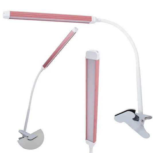 USB-s árnyékmentes 24 LED asztali lámpa csiptetővel, hideg–meleg fény