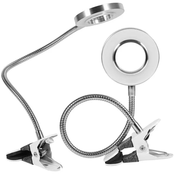 USB-s 24 LED csíptetős asztali lámpa, váltható meleg/hideg fény
