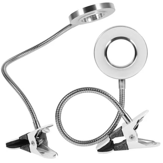 USB-s 24 LED csíptetős asztali lámpa, váltható meleg/hideg fény