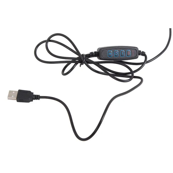 USB-s 24 LED-es csiptetős asztali lámpa telefontartóval, 3 színhőmód, dimmelhető