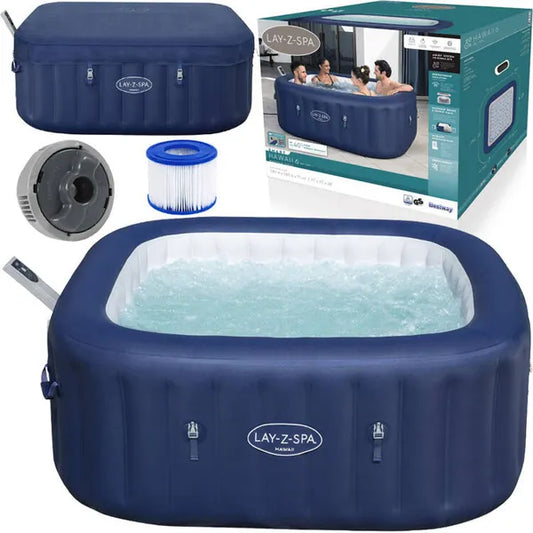 Bestway Lay-Z-Spa Hawaii felfújható jakuzzi 4-6 fő, 180×180 cm, AirJet, WiFi