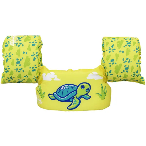 Gyermek úszómellény karpánttal, teknős mintával, 15-30 kg (2-6 év)