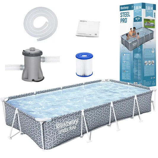 Bestway Steel Pro acélvázas medence szett 366×201×66 cm, 4000 l, pumpával