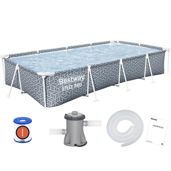 Bestway Steel Pro acélvázas medence szett 366×201×66 cm, 4000 l, pumpával