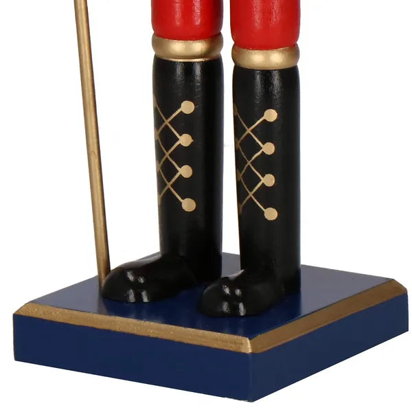 Fadísz diótörő figura, 38 cm, kék-piros arany díszítéssel