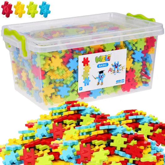 Meli Basic betűs waffle építőkocka készlet, 1200 darab