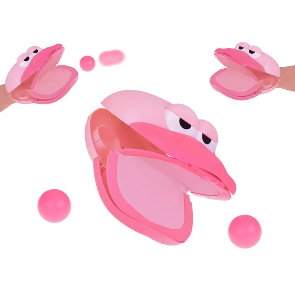 Flamingó labdavető játék szett – 2 kézre húzható lapát, 4 labda
