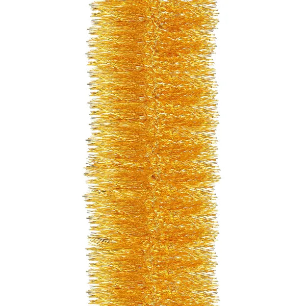 Arany karácsonyfafüzér, 6 m hosszú, Ø10 cm, műanyag