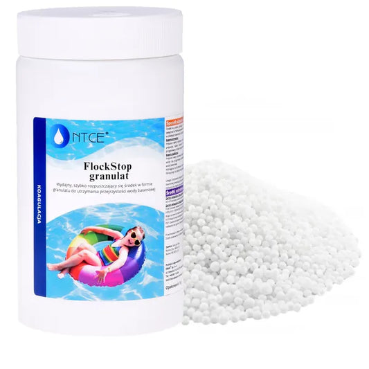 FlockStop pelyhesítő granulátum medencevízhez, 1 kg, homokszűrőhöz