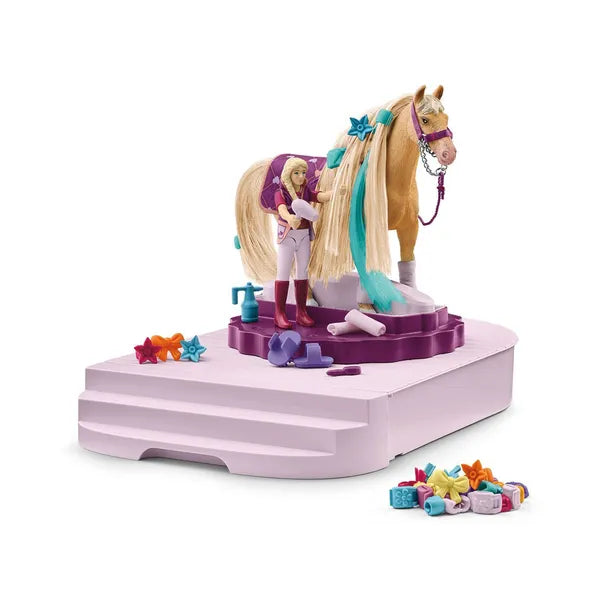 Schleich Horse Club Sofia forgatható lóápoló állomás készlet