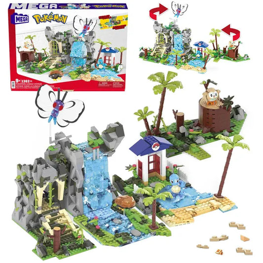 MEGA Pokémon Dzsungel kaland építőkészlet, 1362 db, 4 figurával