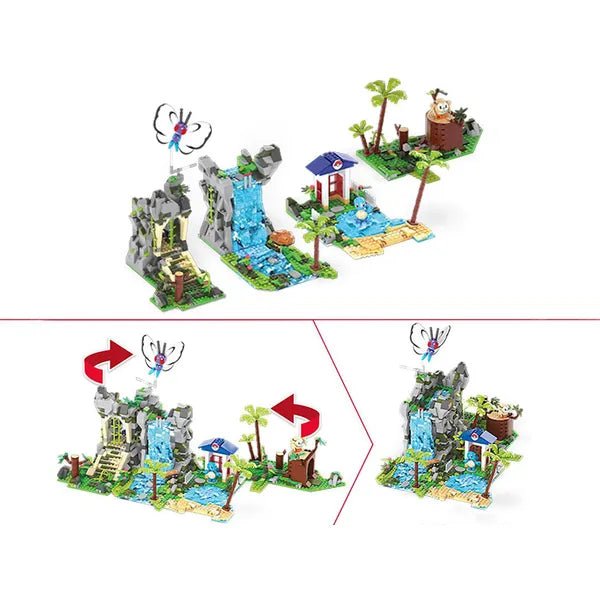 MEGA Pokémon Dzsungel kaland építőkészlet, 1362 db, 4 figurával