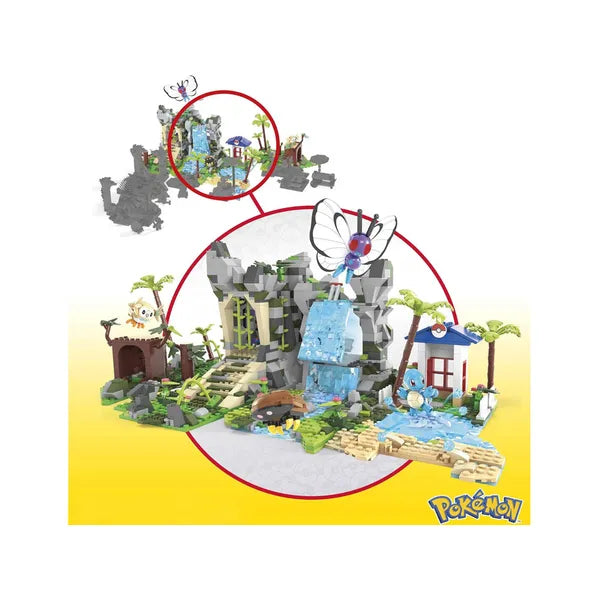 MEGA Pokémon Dzsungel kaland építőkészlet, 1362 db, 4 figurával