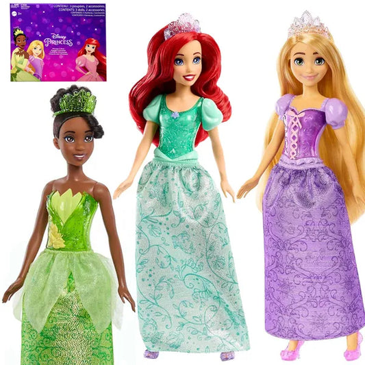 Disney Hercegnők 3 db-os baba szett (Ariel, Tiana, Rapunzel) 28 cm
