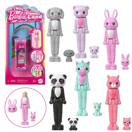 Mattel Mini BarbieLand Cutie Reveal meglepetés baba állatjelmezben, 3,5 cm