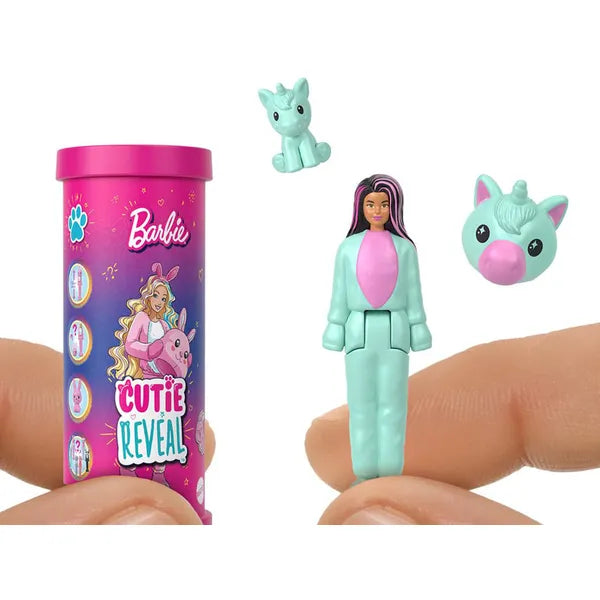 Mattel Mini BarbieLand Cutie Reveal meglepetés baba állatjelmezben, 3,5 cm