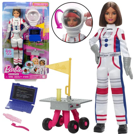 Barbie 65. jubileumi űrhajós baba, sisak + marsjáró + kiegészítők