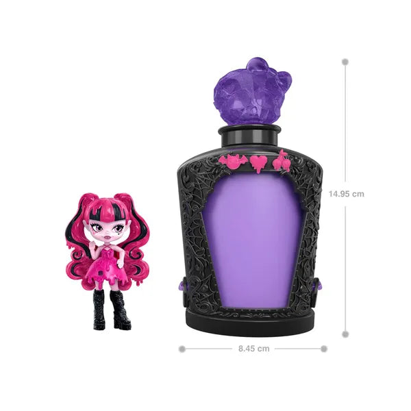 Monster High Elixír mini meglepetés baba, 7,5 cm, 3 kiegészítővel, vakdoboz, 1 db