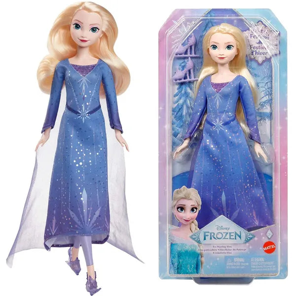 Disney Jégvarázs Elsa korcsolyázó baba hajlítható térddel 30 cm