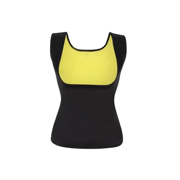 Karcsúsító női neoprén fitness póló, M méret, fekete