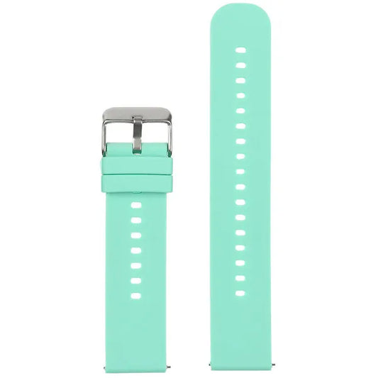 22 mm menta gumi óraszíj ezüst csattal, gyorskioldó