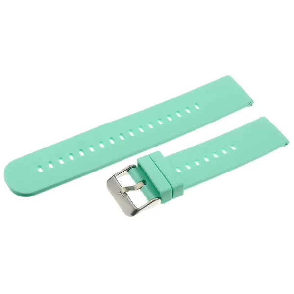 22 mm menta gumi óraszíj ezüst csattal, gyorskioldó