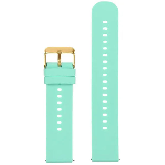 Mentazöld-arany 22 mm gyorskioldós gumióraszíj