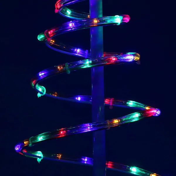 Karácsonyfa formájú LED fényfűzér, 135 cm, 192 színes LED, IP44