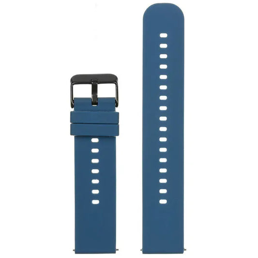 Gumírozott óraszíj – sötétkék/fekete csat, 22 mm, gyorskioldós
