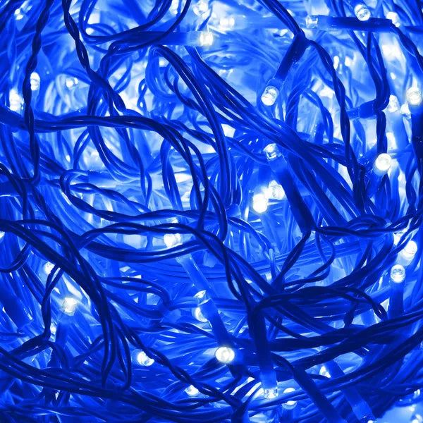 Jégcsap fényfüggöny 20 m, 500 LED, kék+hideg fehér, IP44