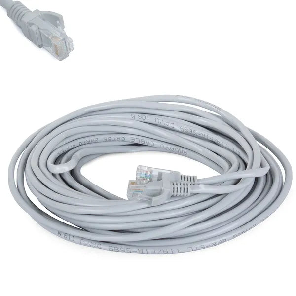 UTP Cat5e RJ45 hálózati patch kábel, 15 m, szürke