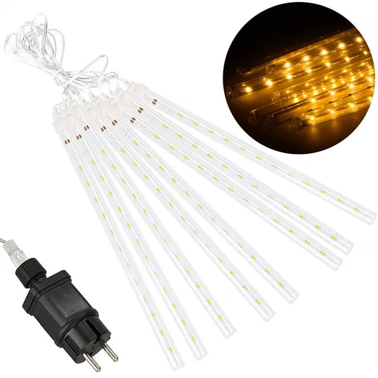 Meteor jégcsap fényfüzér 5 m, meleg fehér 144 LED, IP44