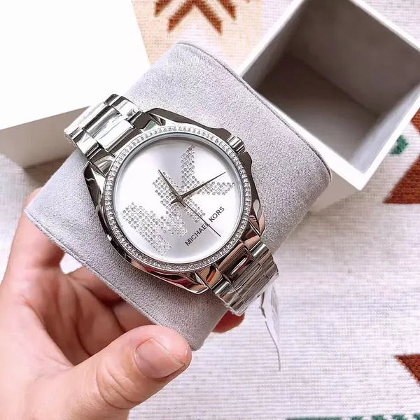 Michael Kors Bradshaw női karóra, ezüst nemesacél, 41 mm, WR50