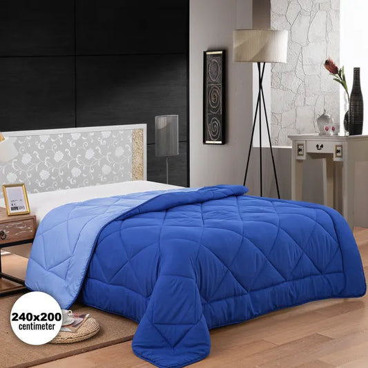 Bicolor mikroszálas paplan 240×200 cm, kék – antiallergén, mosható