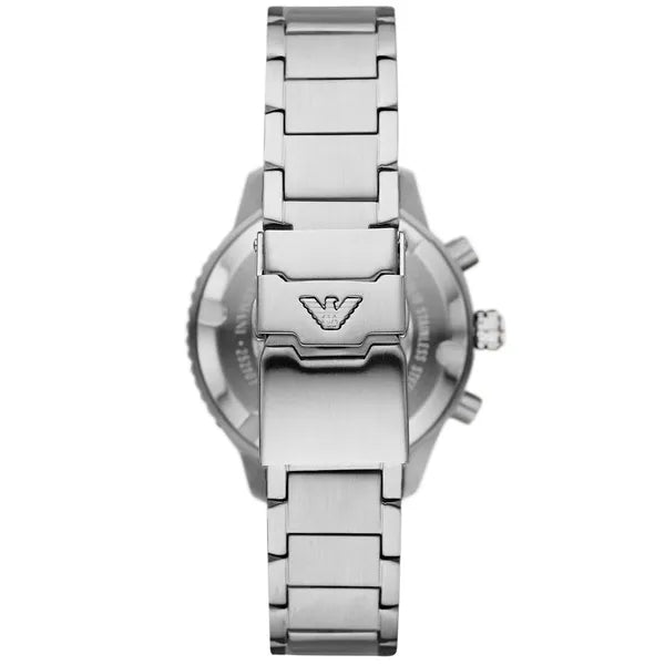 Emporio Armani AR11500 férfi búvár kronográf karóra, 43 mm, zöld, 10 ATM