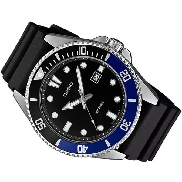 Casio MDV-107-1A2 férfi búvár karóra, 47 mm acéltok, WR200, doboz