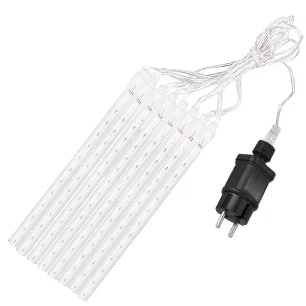 Multikolor meteor LED jégcsap fényfüzér, 5 m, 144 LED, IP44