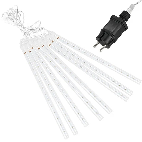 Multikolor meteor LED jégcsap fényfüzér, 5 m, 144 LED, IP44
