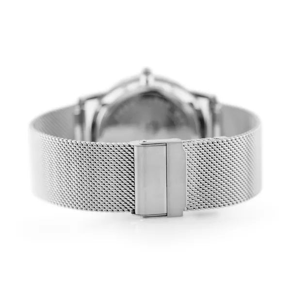 Női karóra ezüst fémszíjjal, fekete számlappal, Miyota quartz, WR30